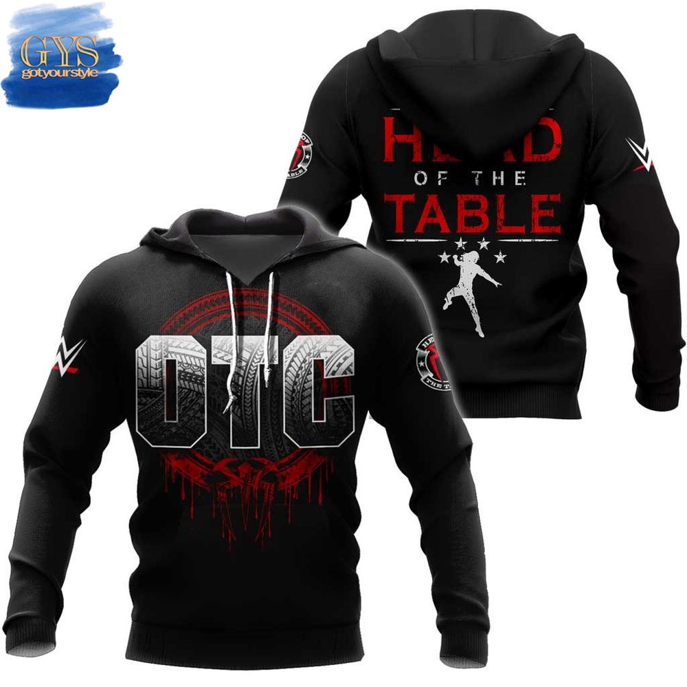 New 2025 Roman Reigns OTC WWE Black Custom Hoodie