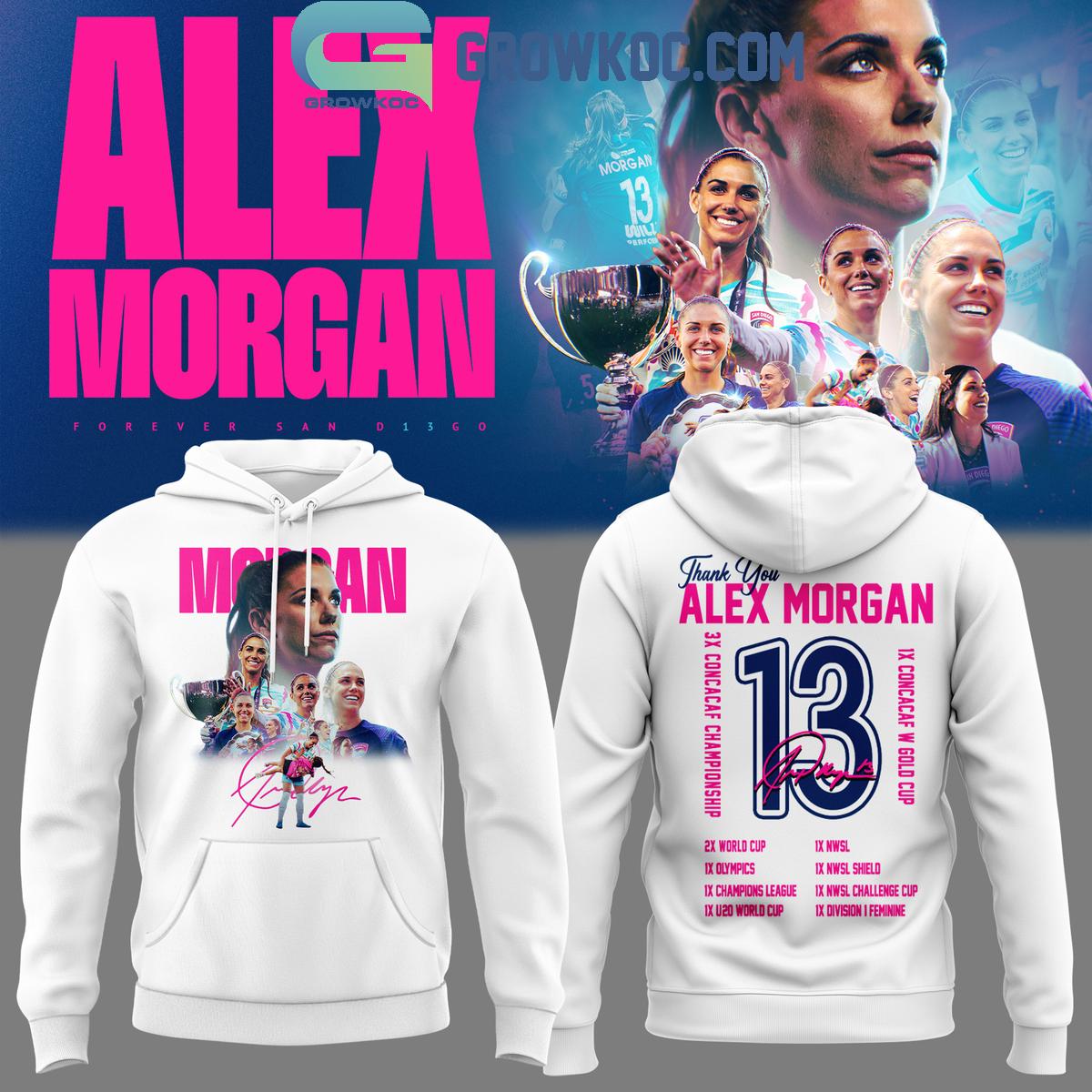 New 2025 San Diego Wave Alex Morgan Thank You For The Titles Custom Hoodie T-Shirt