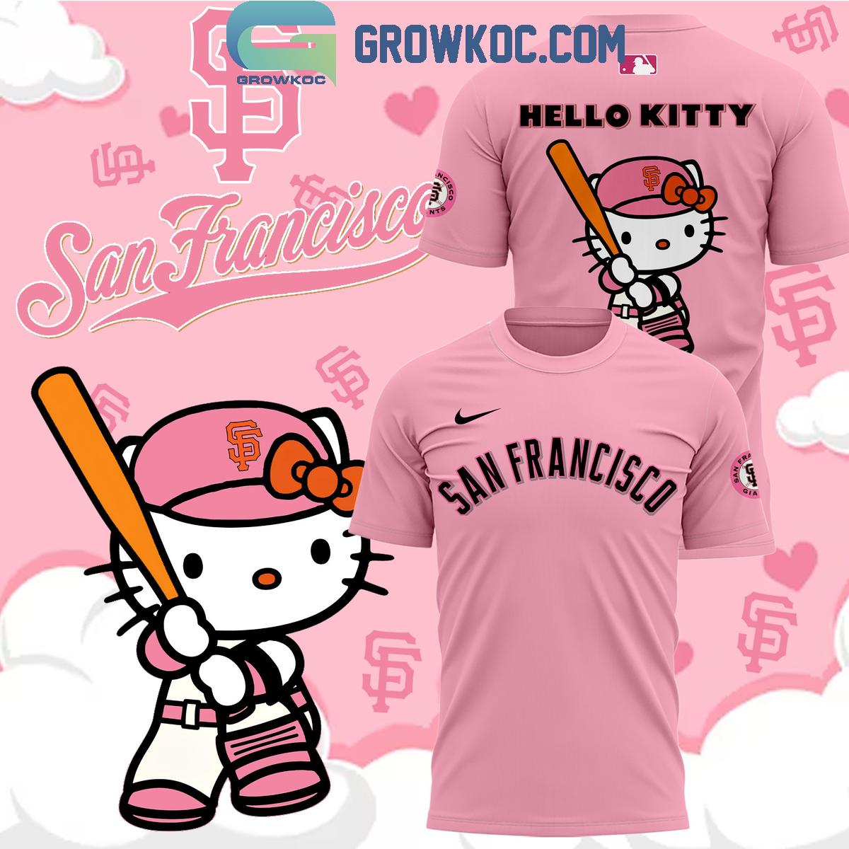 New 2025 San Francisco Giants Hello Kitty Playing Baseball Custom Hoodie T-Shirt