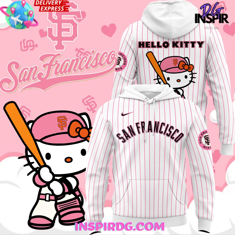 New 2025 San Francisco Giants x Hello Kitty Night 2024 Stripe Custom Hoodie