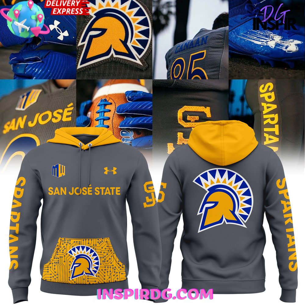 New 2025 San Jose State Spartans Special Grey Custom Hoodie