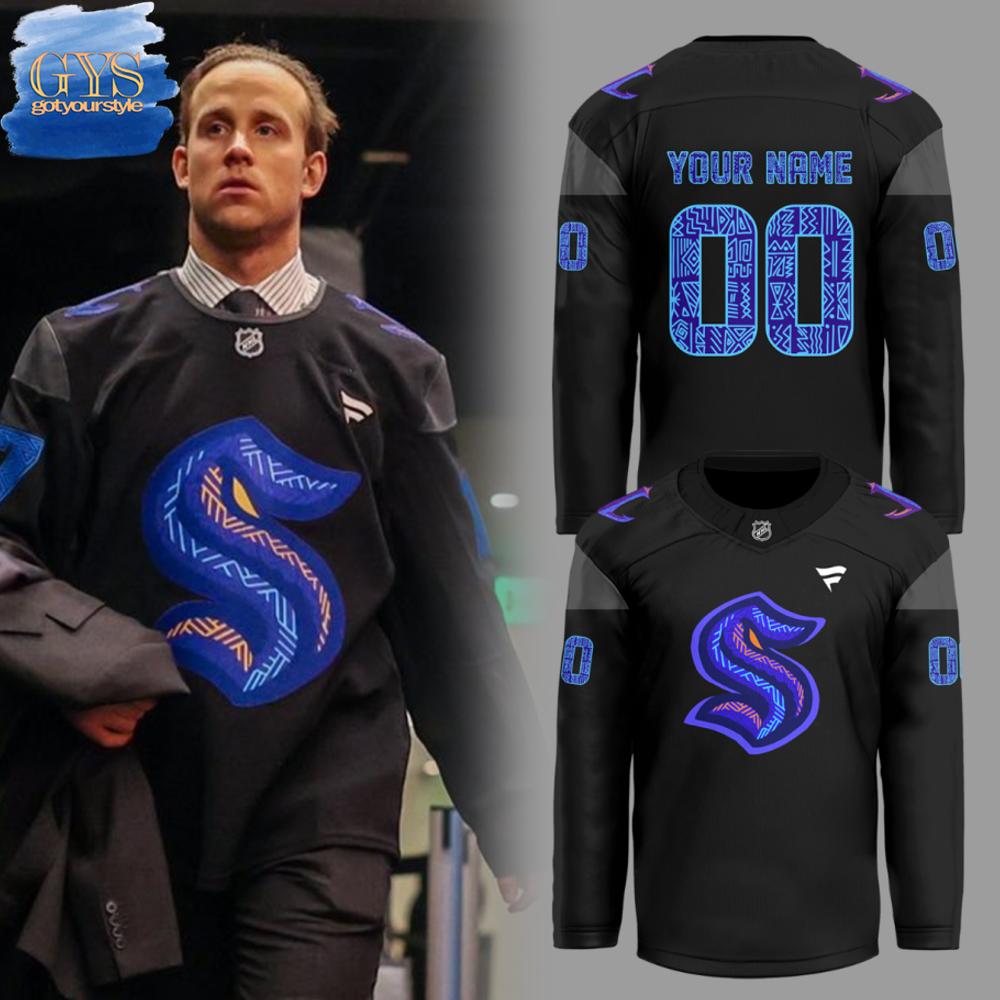 New 2025 Seattle Kraken 2025 Black History Night Special Custom Hockey Jersey Fan Gift - All Over Printed
