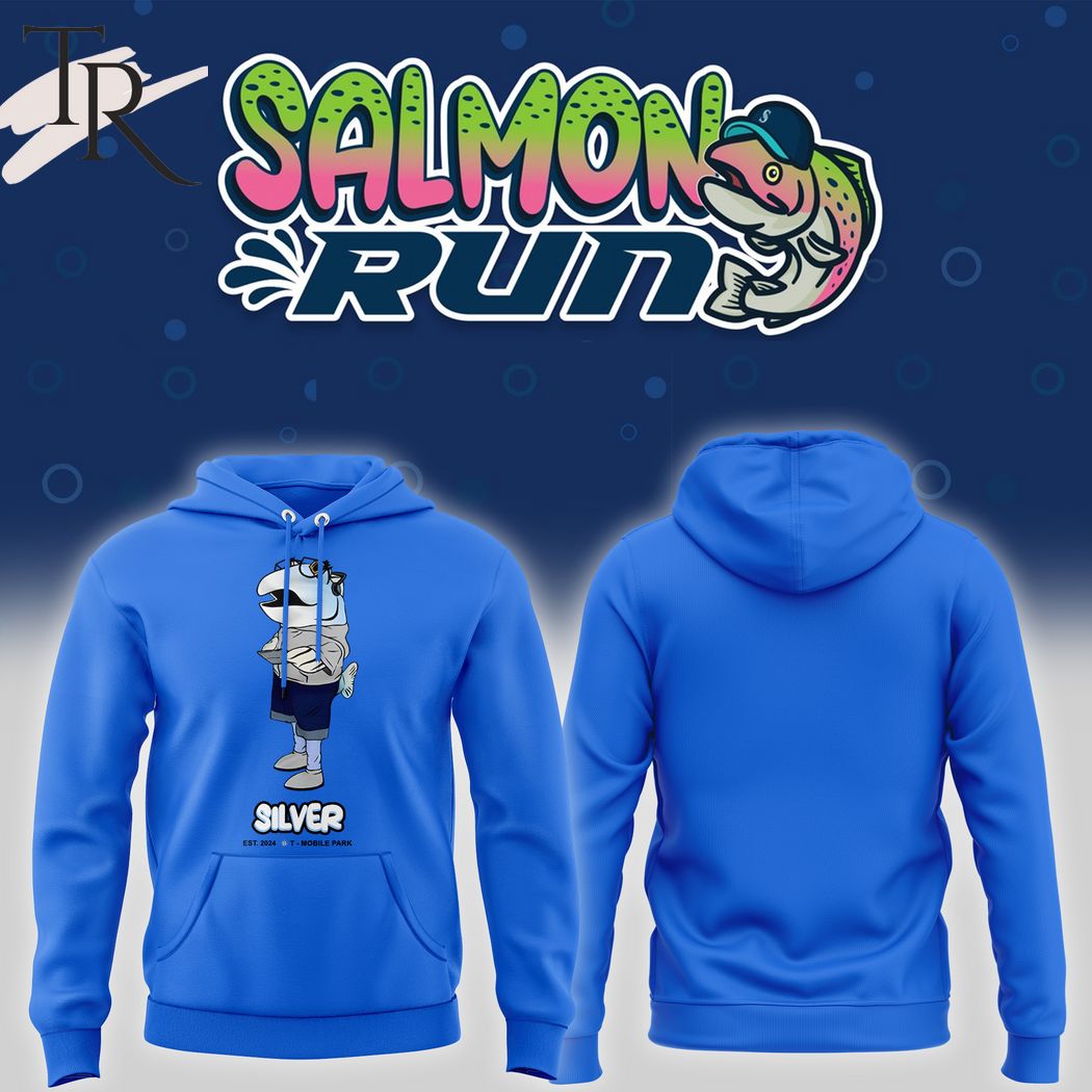 New 2025 Seattle Mariners Salmon Run Custom Hoodie - Blue