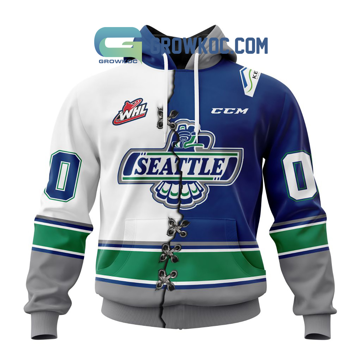 New 2025 Seattle Thunderbirds Mix Home And Away Jersey Personalized Custom Hoodie Shirt