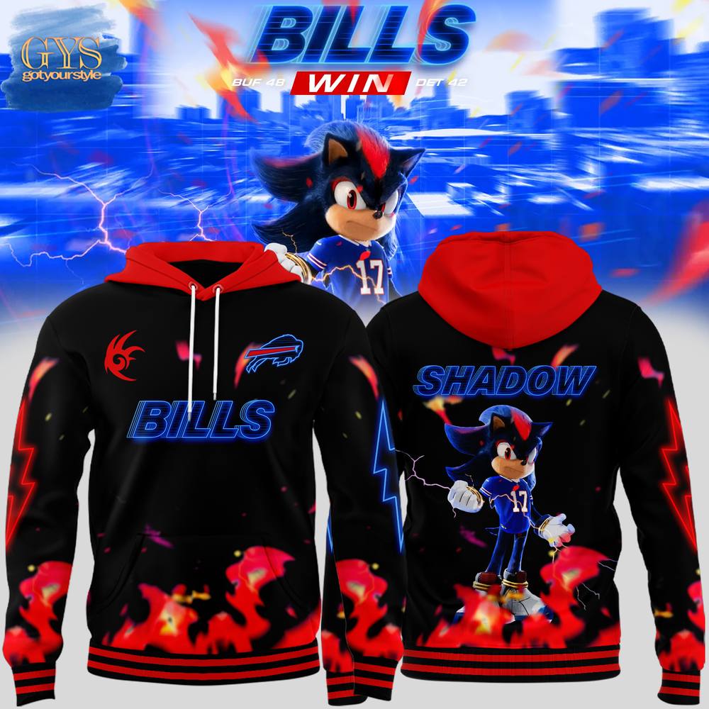 New 2025 Sonic 3 Shadow the Hedgehog x Buffalo Bills Special Custom Hoodie