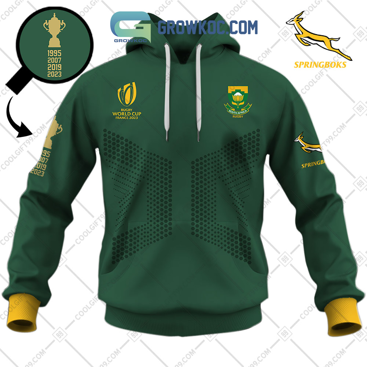 New 2025 South Africa Rugby World Cup France 2023 Personalized Custom Hoodie Shirts