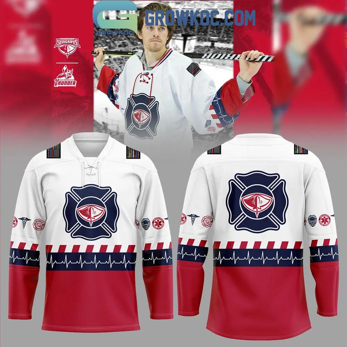 New 2025 South Carolina Stingrays First Responders Night 2024 Love Custom Hockey Jersey Fan Gift - All Over Printed