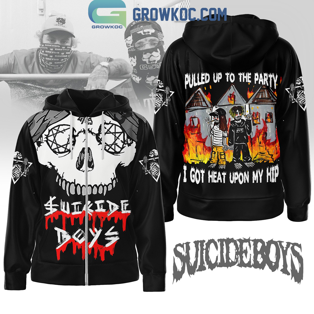New 2025 Suicideboys Pulled Up To The Party I Got Heat Upon My Hip Custom Hoodie Shirts