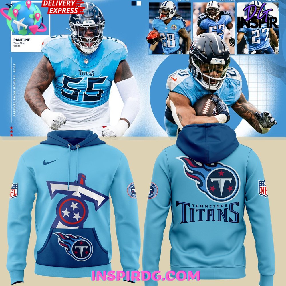 New 2025 Tennessee Titans Season Home 2025 Custom Hoodie