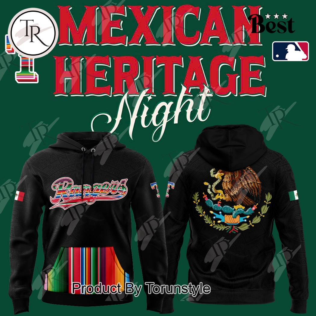 New 2025 Texas Rangers 2025 Mexican Heritage Night Custom Hoodie