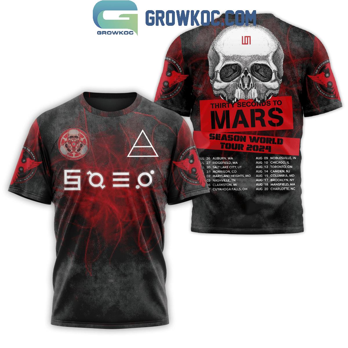 New 2025 Thirty Second To Mars Season World Tour 2024 Fan Custom Hoodie Shirts