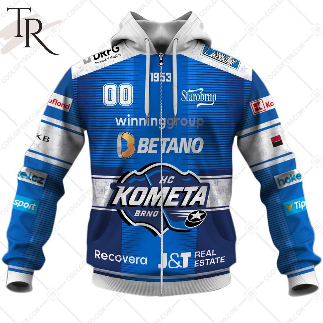New 2025 Tipsport Extraliga HC Kometa Brno Jersey Style Custom Hoodie