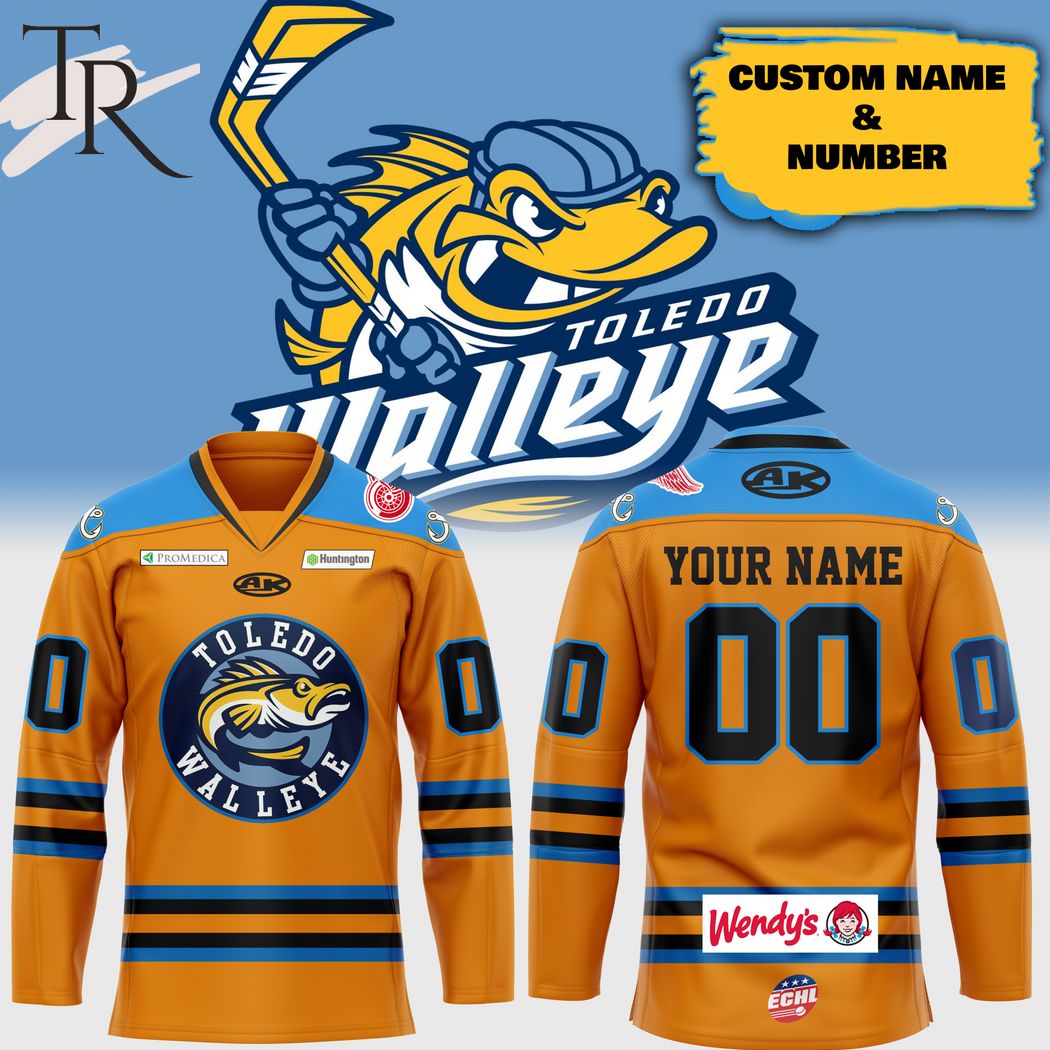 New 2025 Toledo Walleye Custom Hockey Jersey Fan Gift - All Over Printed