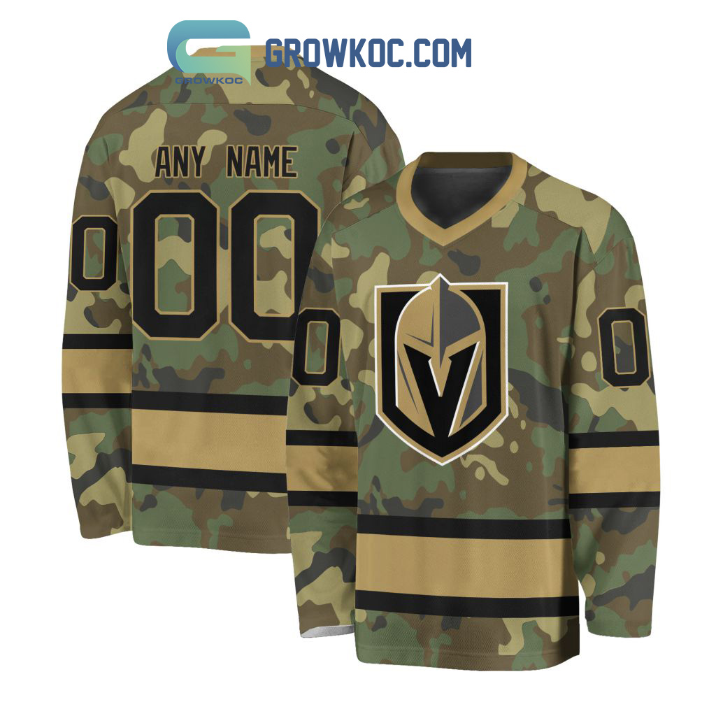 New 2025 Vegas Golden Knights Special Camo Veteran Design Personalized Custom Hockey Jersey Fan Gift - All Over Printed