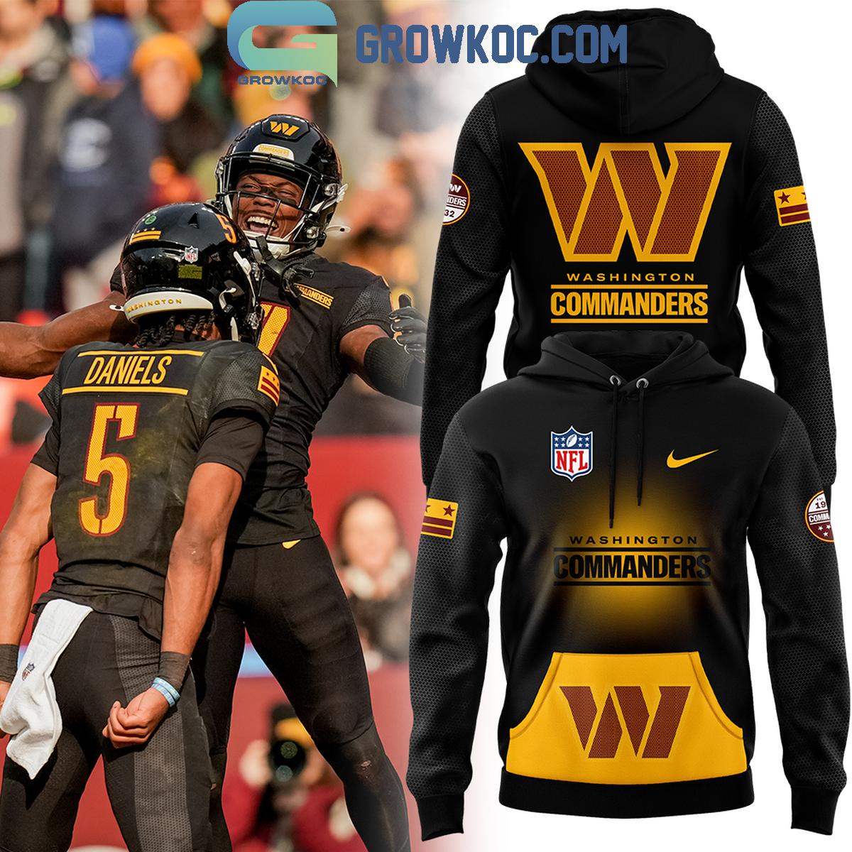 New 2025 Washington Commanders 2024 Black Threads Proud Team Custom Hoodie T-Shirt