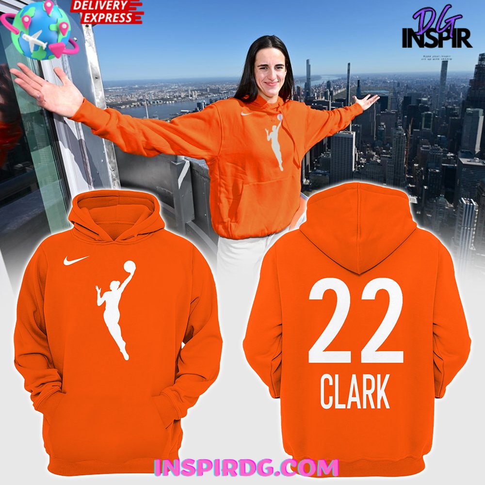 New 2025 WNBA Caitlin Clark 22 Toronto Orange Custom Hoodie