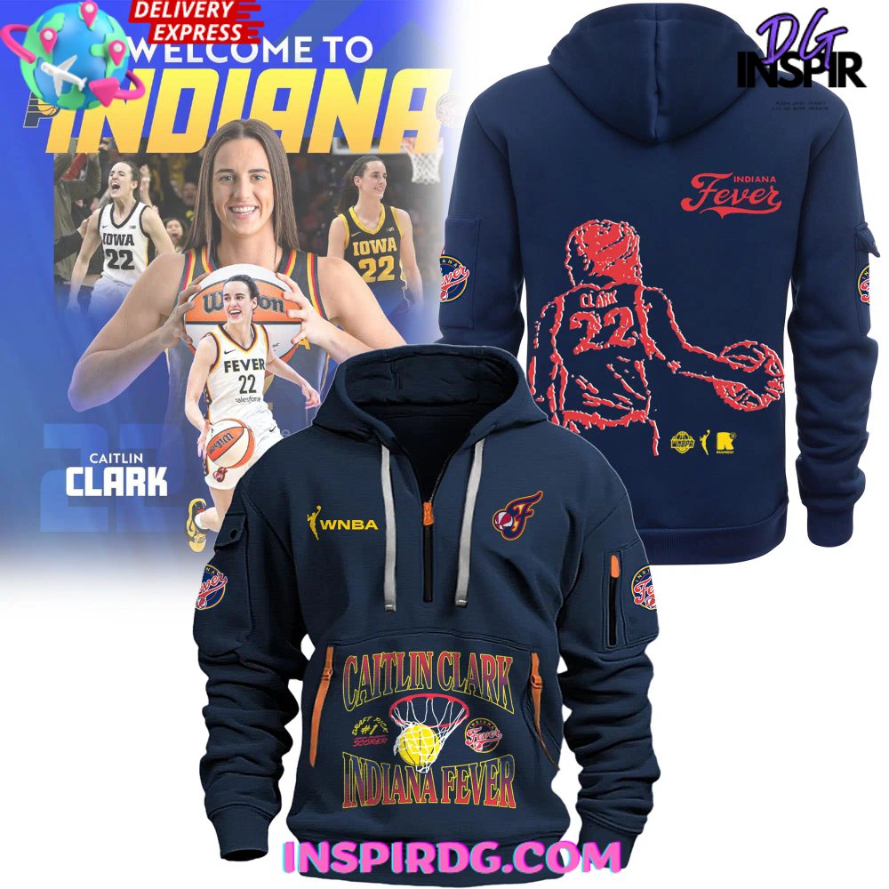 New 2025 WNBA Caitlin Clark Indiana Fever Heavy Custom Hoodie