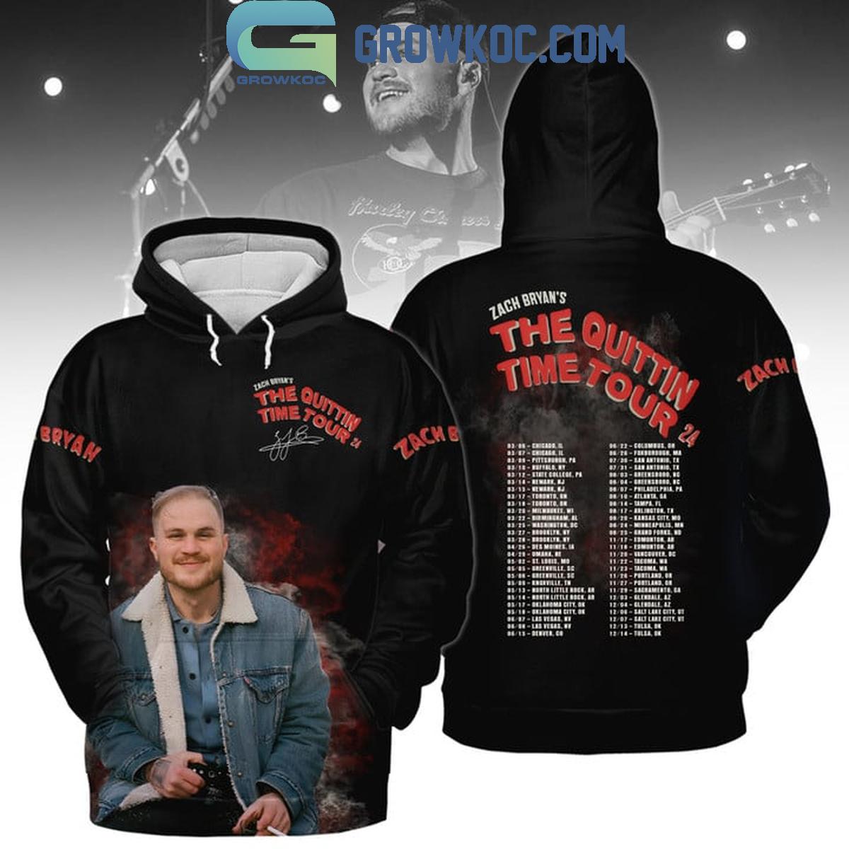 New 2025 Zach Bryan The Quittin Time Tour 2024 World Tour Custom Hoodie T-Shirt