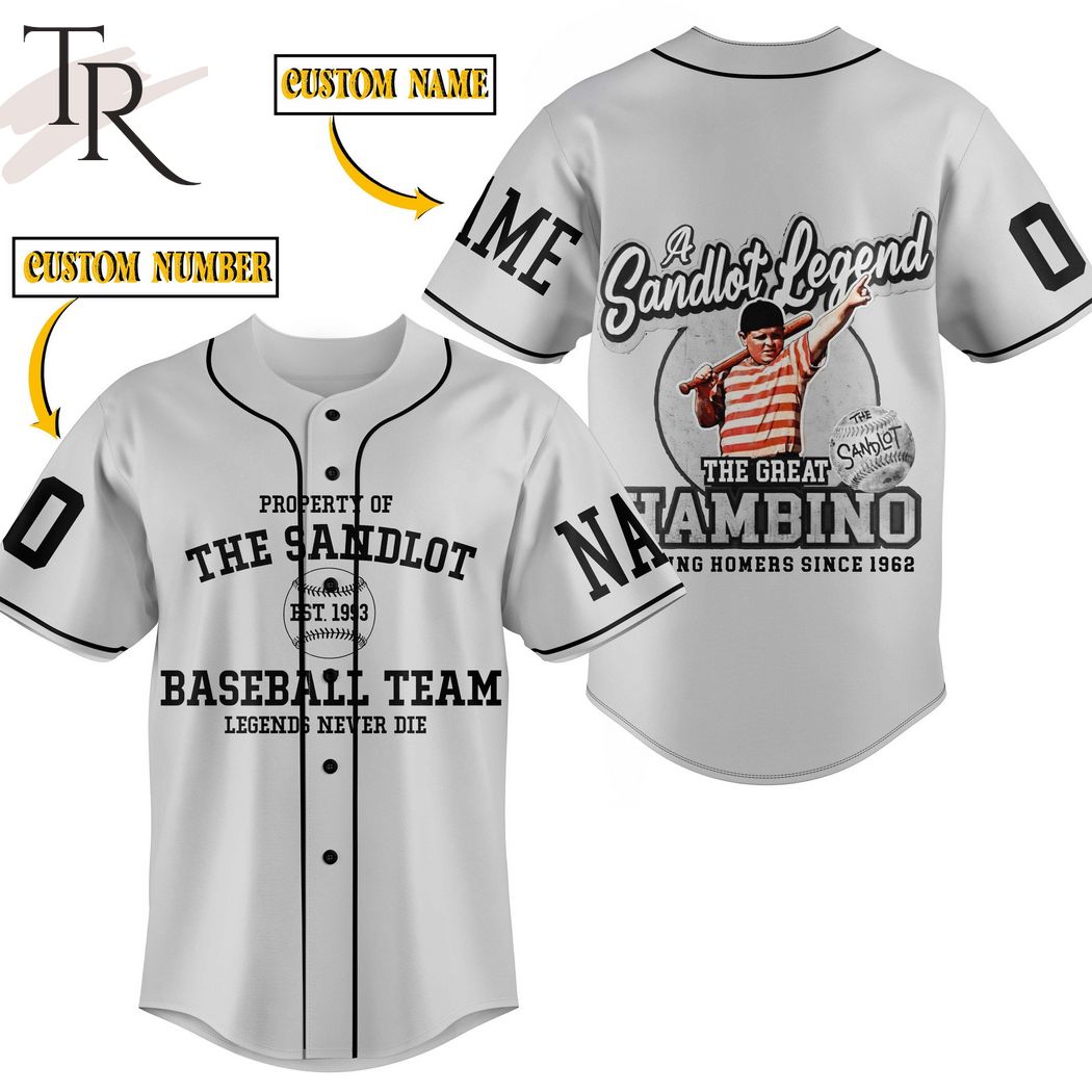 New A Sandlot Legend The Great Hambino Hitting Homers Since 1962 Custom Baseball Custom Jersey Fan Gift