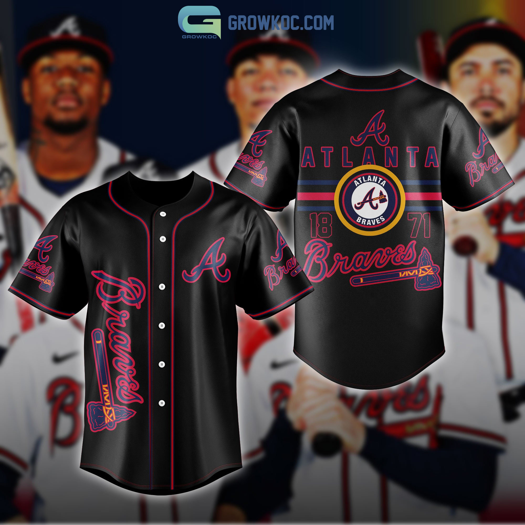 New Atlanta Braves MLB 1871 Baseball Custom Jersey Fan Gift