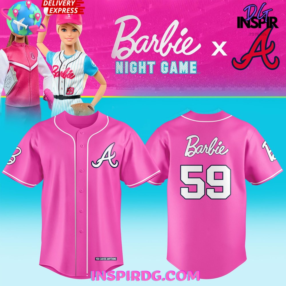 New Atlanta Braves x Barbie Night Game 2024 Baseball Custom Jersey Fan Gift