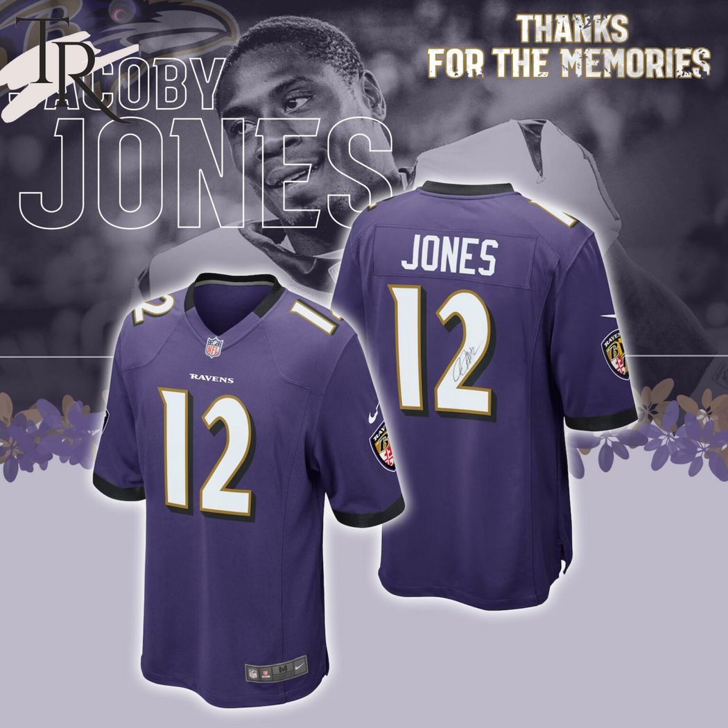 New Baltimore Ravens Jacoby Jones Thanks For The Memories Baseball Custom Jersey Fan Gift