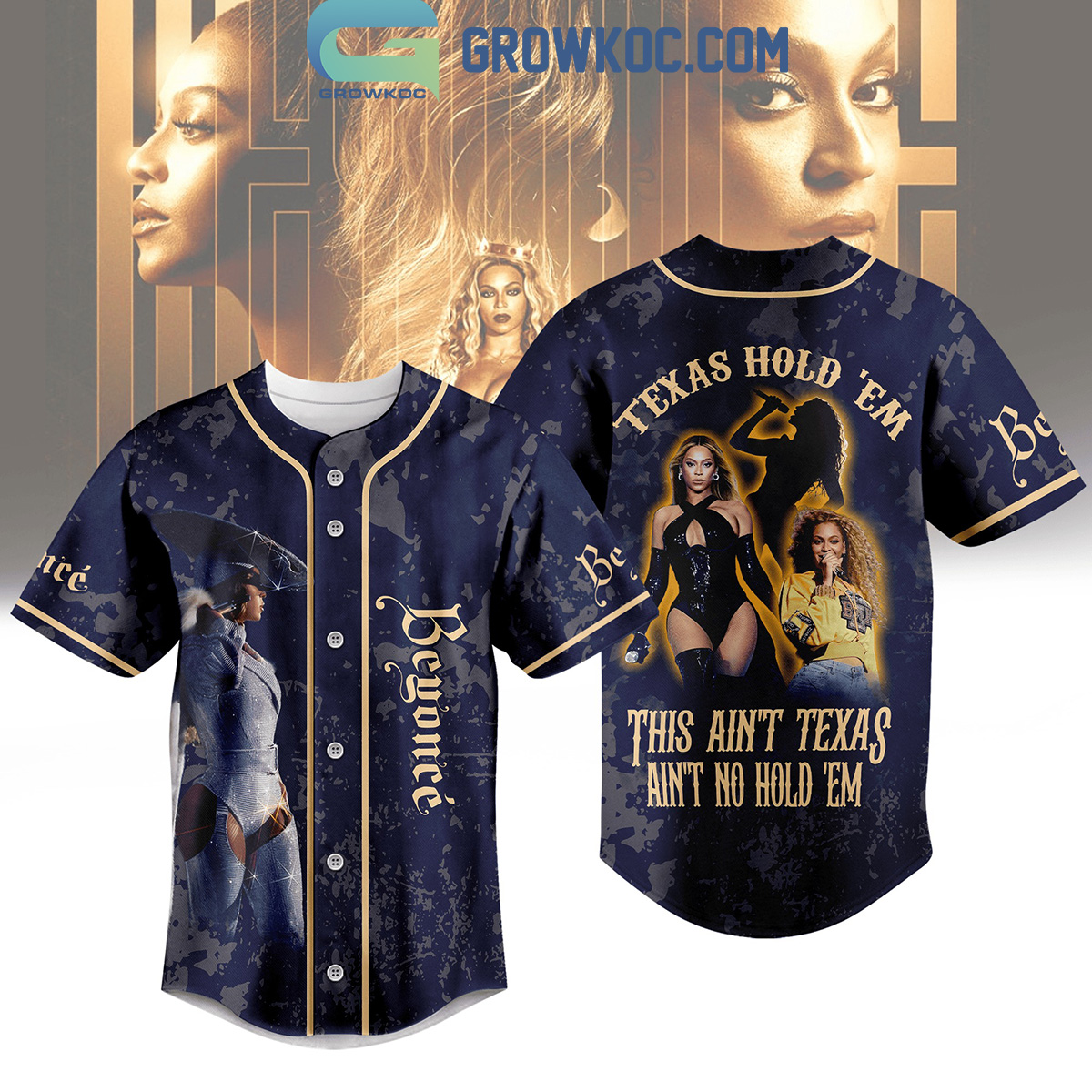 New Beyonce Texas Hold'Em This Ain't Texas Ain't No Hold 'Em Personalized Baseball Custom Jersey Fan Gift