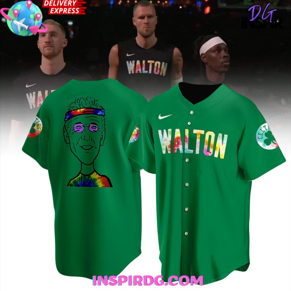 New Bill Walton NBA Boston Celtics Baseball Custom Jersey Fan Gift