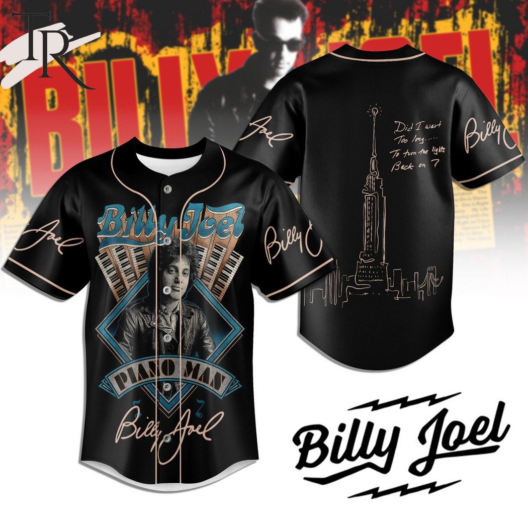 New Billy Joel Piano Man Baseaball Custom Jersey Fan Gift