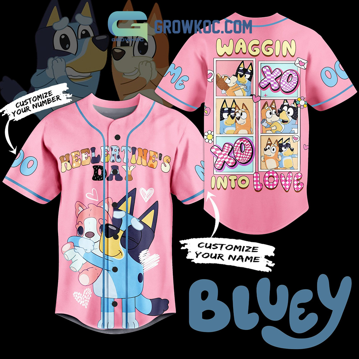 New Bluey The Heeler Family Personalized Baseball Custom Jersey Fan Gift