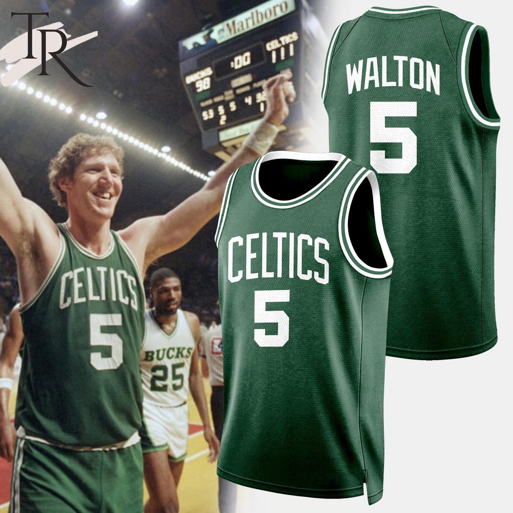 New Boston Celtics Bill Walton Custom Jersey Fan Gift - Green