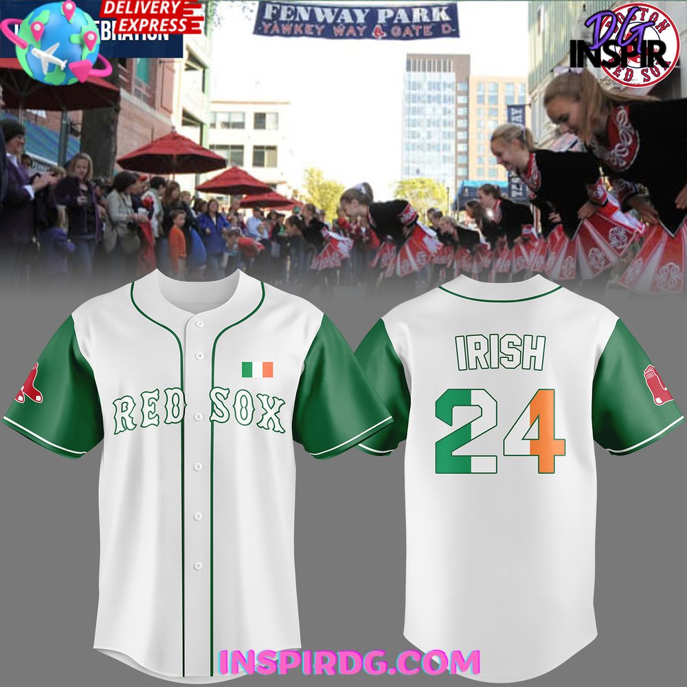 New Boston Red Sox Irish Celebration 2024 Baseball Custom Jersey Fan Gift