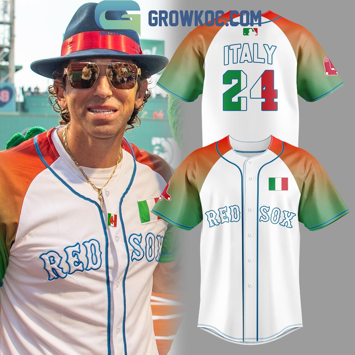 New Boston Red Sox Italian Celebration Night Personalized Baseball Custom Jersey Fan Gift