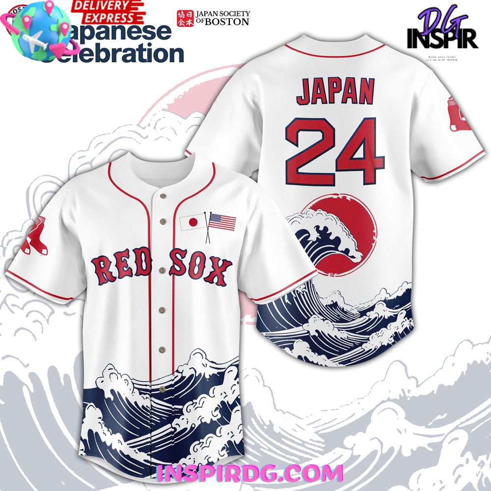 New Boston Red Sox Japan Celebration Baseball Custom Jersey Fan Gift