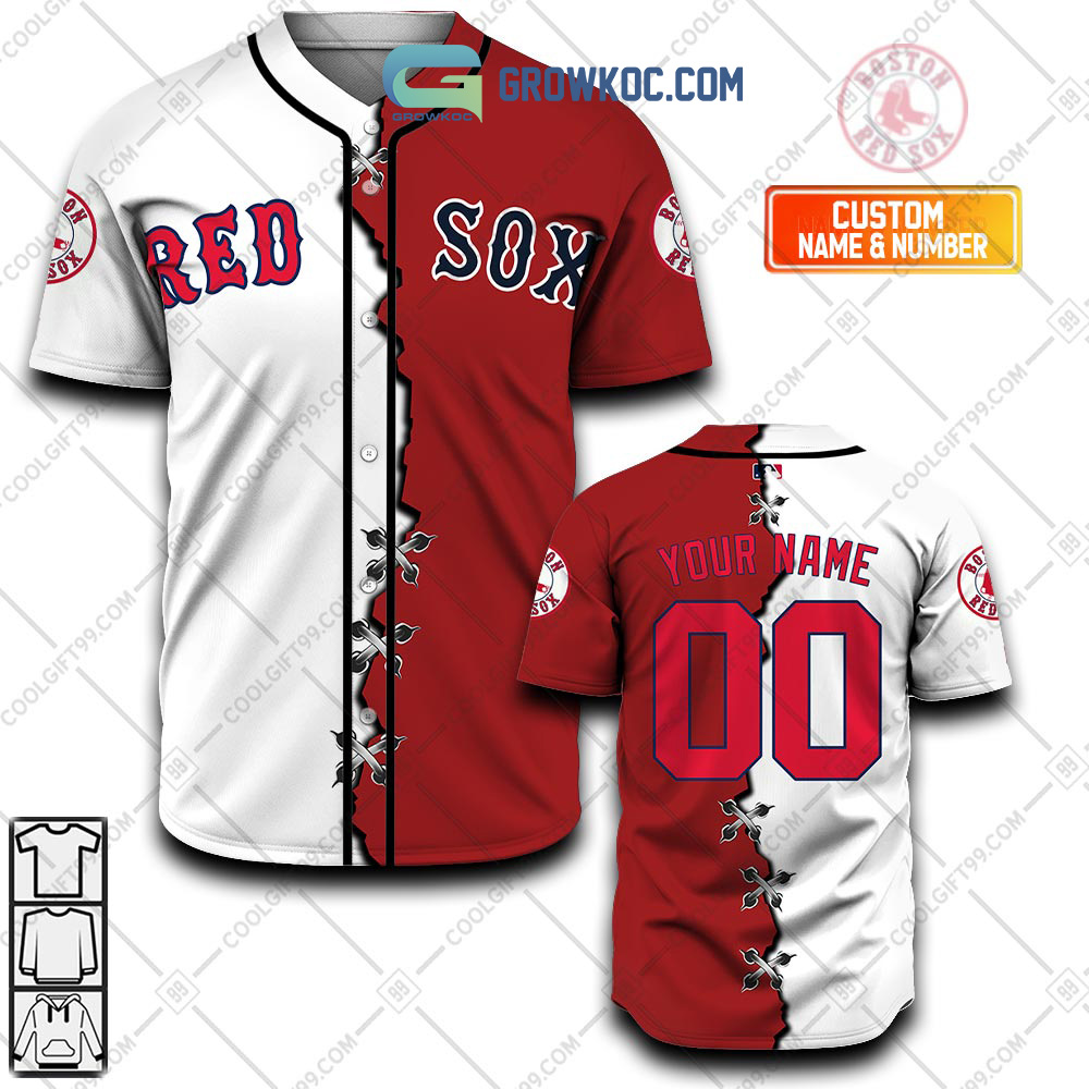 New Boston Red Sox MLB Personalized Mix Baseball Custom Jersey Fan Gift