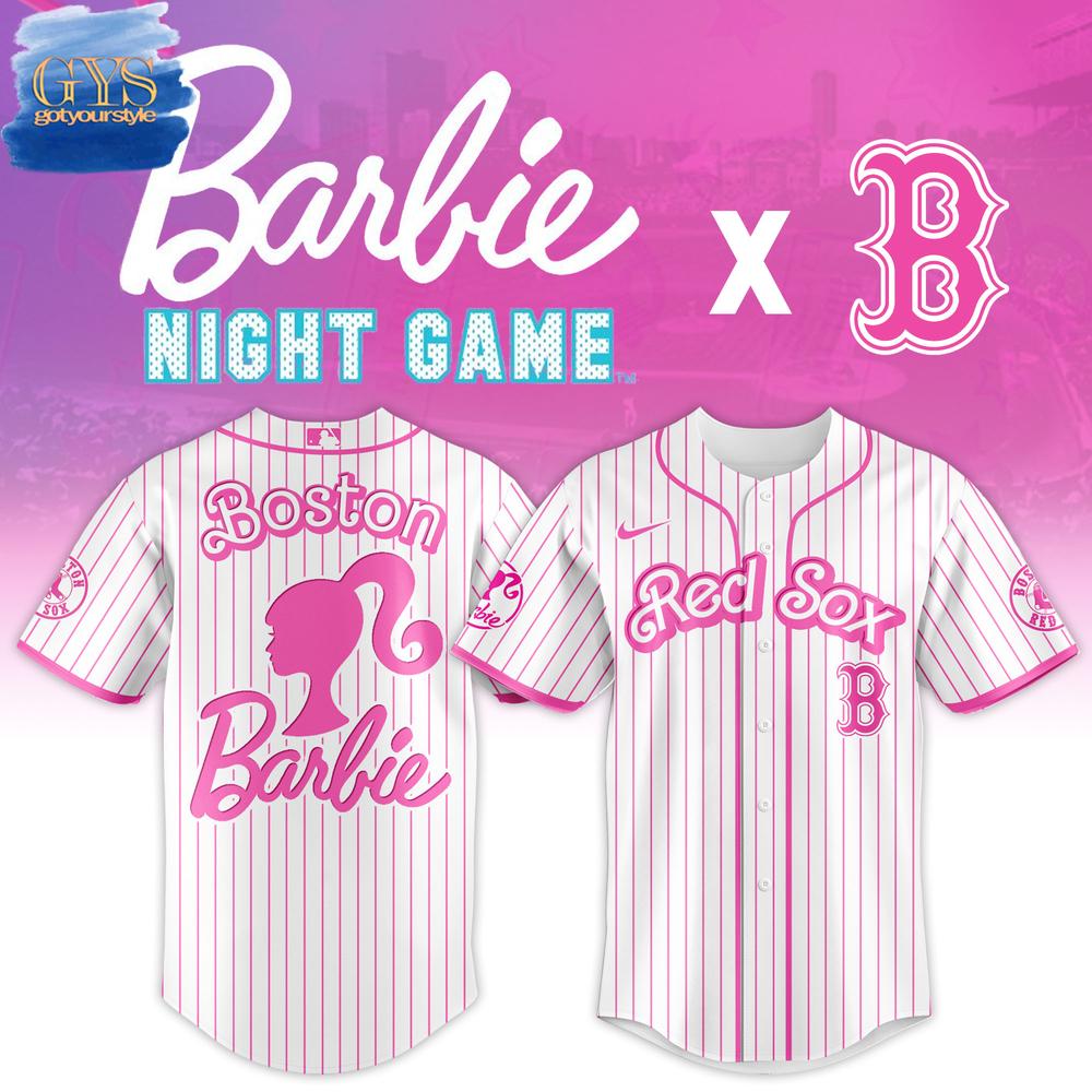 New Boston Red Sox MLB x Barbie Night Game Custom Jersey Fan Gift 2025