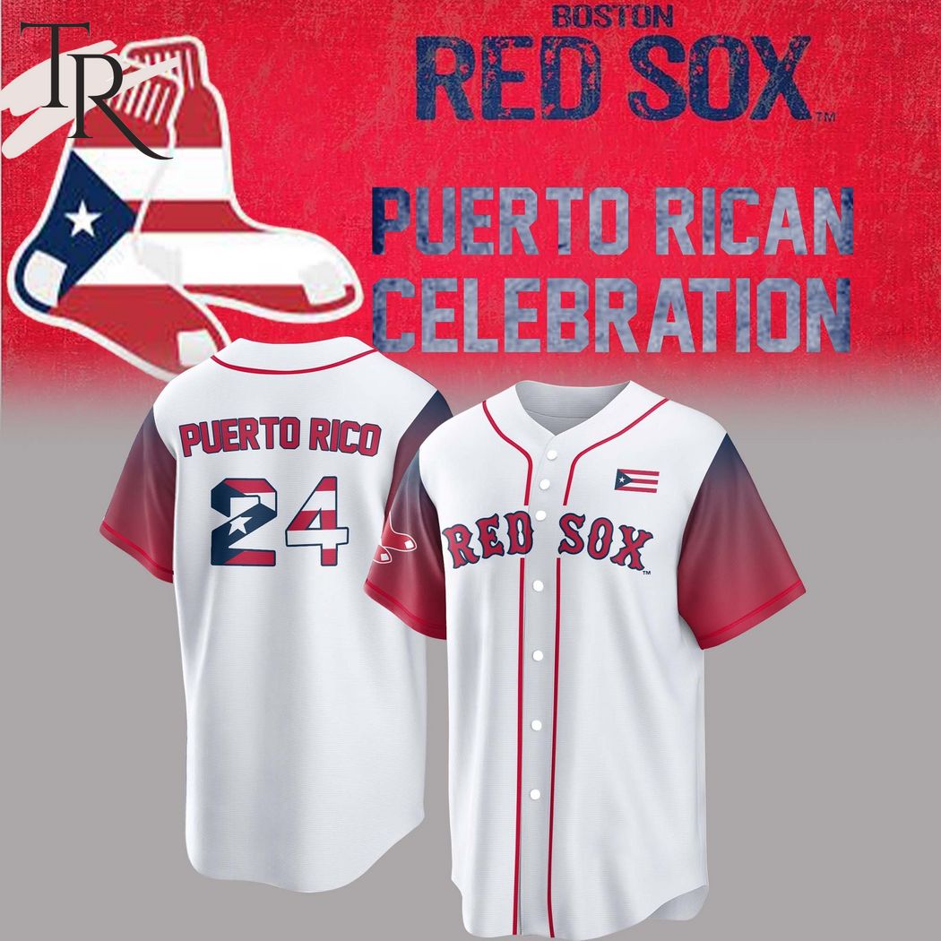 New Boston Red Sox Puerto Rico Baseball Custom Jersey Fan Gift