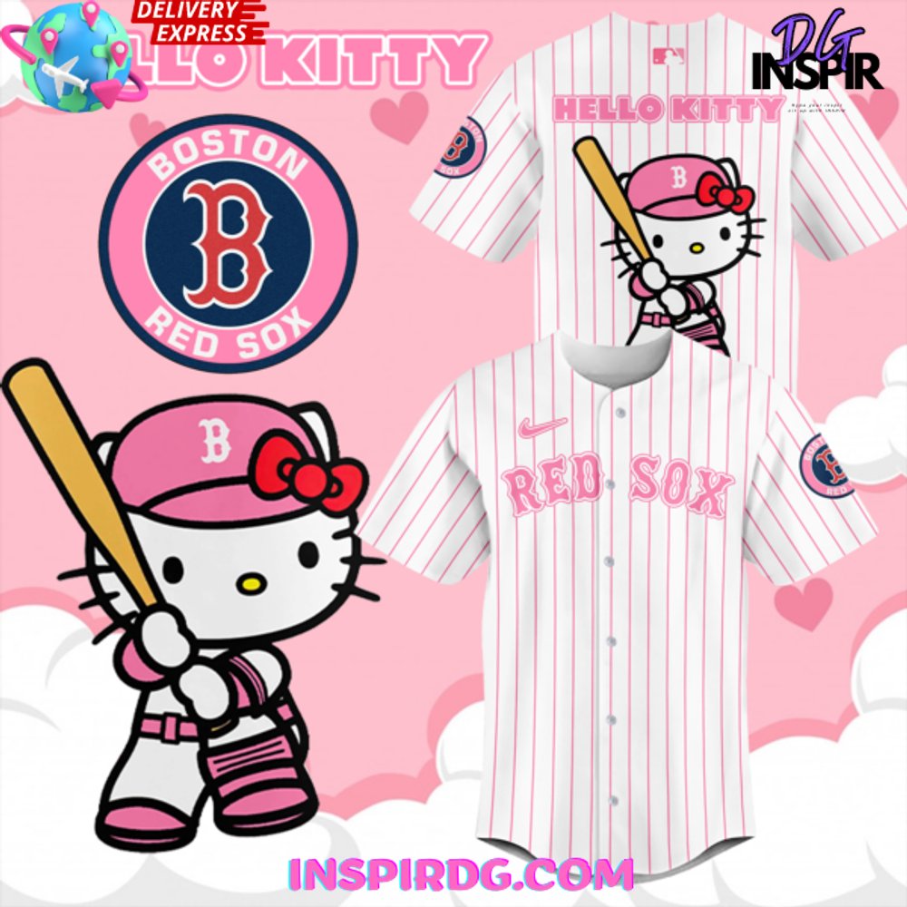New Boston Red Sox x Hello Kitty Night 2024 Baseball Custom Jersey Fan Gift