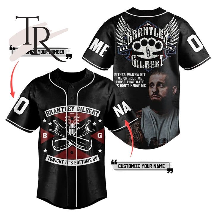New Brantley Gilbert Tonight It's Bottoms Up Custom Custom Jersey Fan Gift Shirt