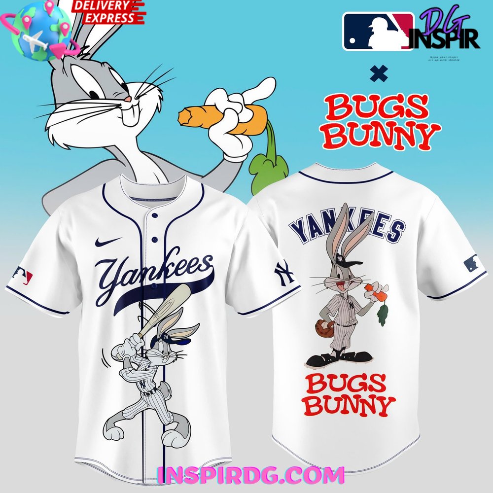 New Bugs Bunny x Yankees Special White Baseball Custom Jersey Fan Gift