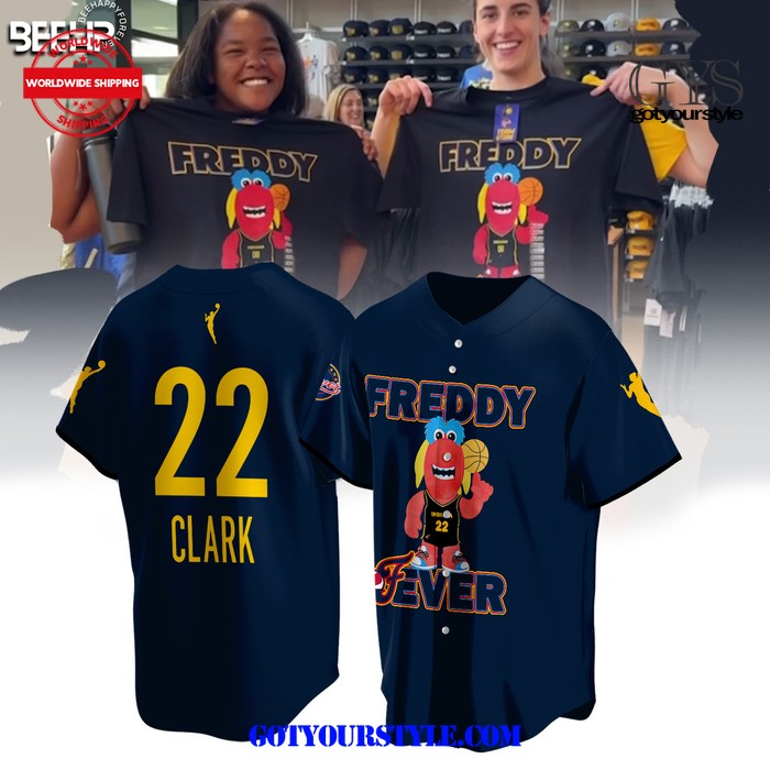 New Caitlin Clark 22 Freddy Fever Navy Baseball Custom Jersey Fan Gift