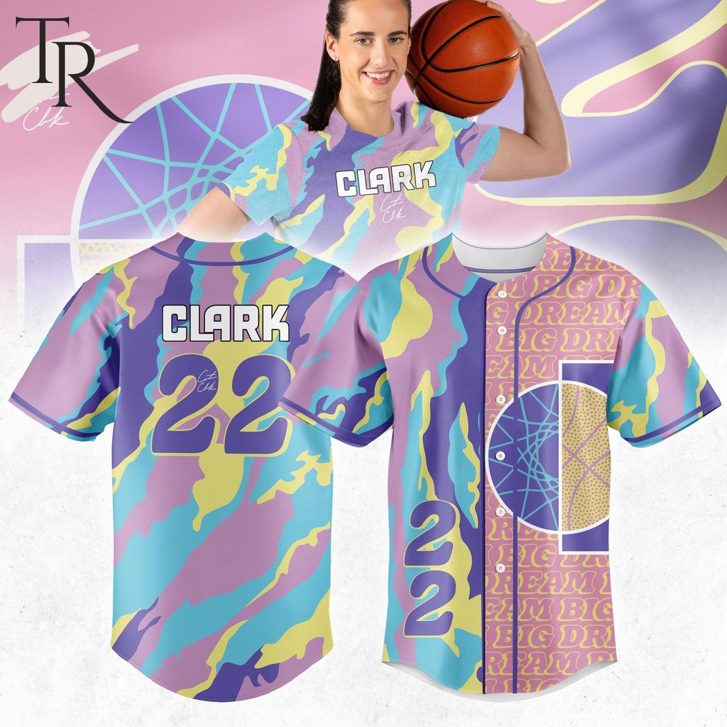 New Caitlin Clark's Dream Big Baseball Custom Jersey Fan Gift