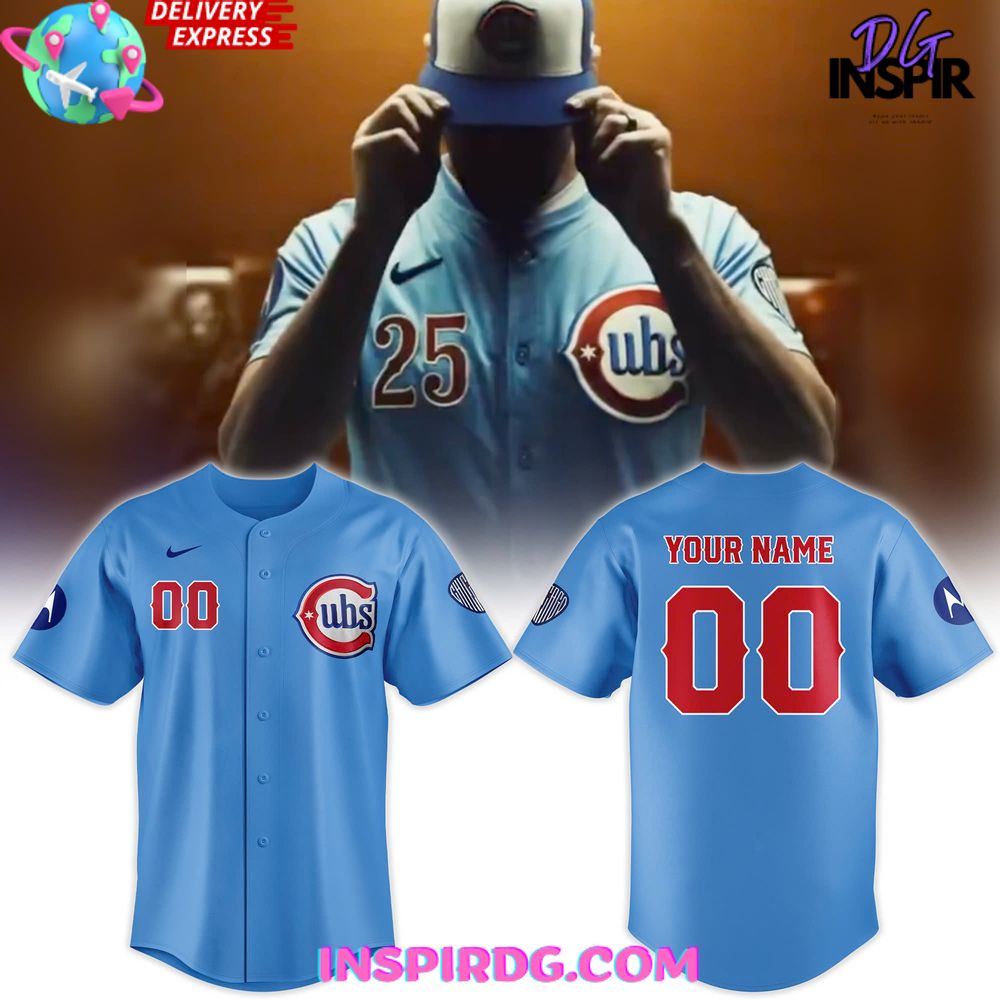 New Chicago Cubs Blue Alternate Uniform 2025 Baseball Custom Jersey Fan Gift