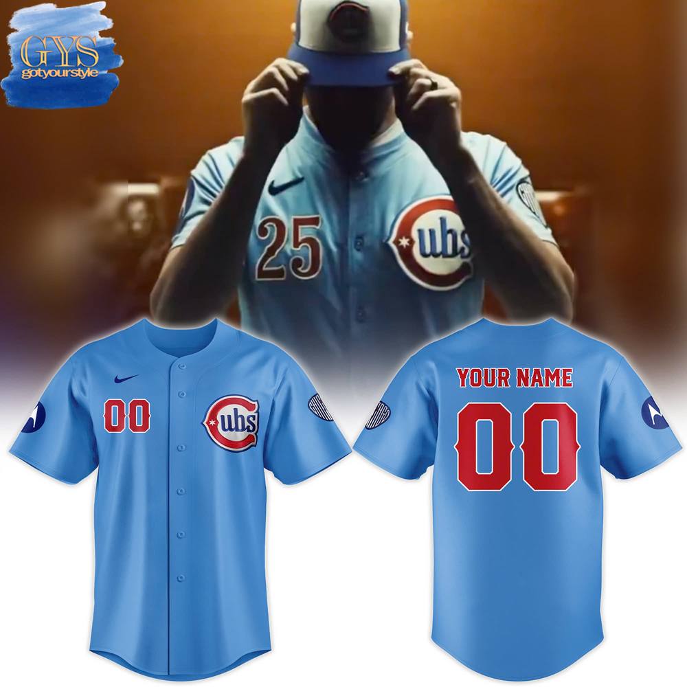 New Chicago Cubs Blue Alternate Uniform Custom Baseball Custom Jersey Fan Gift