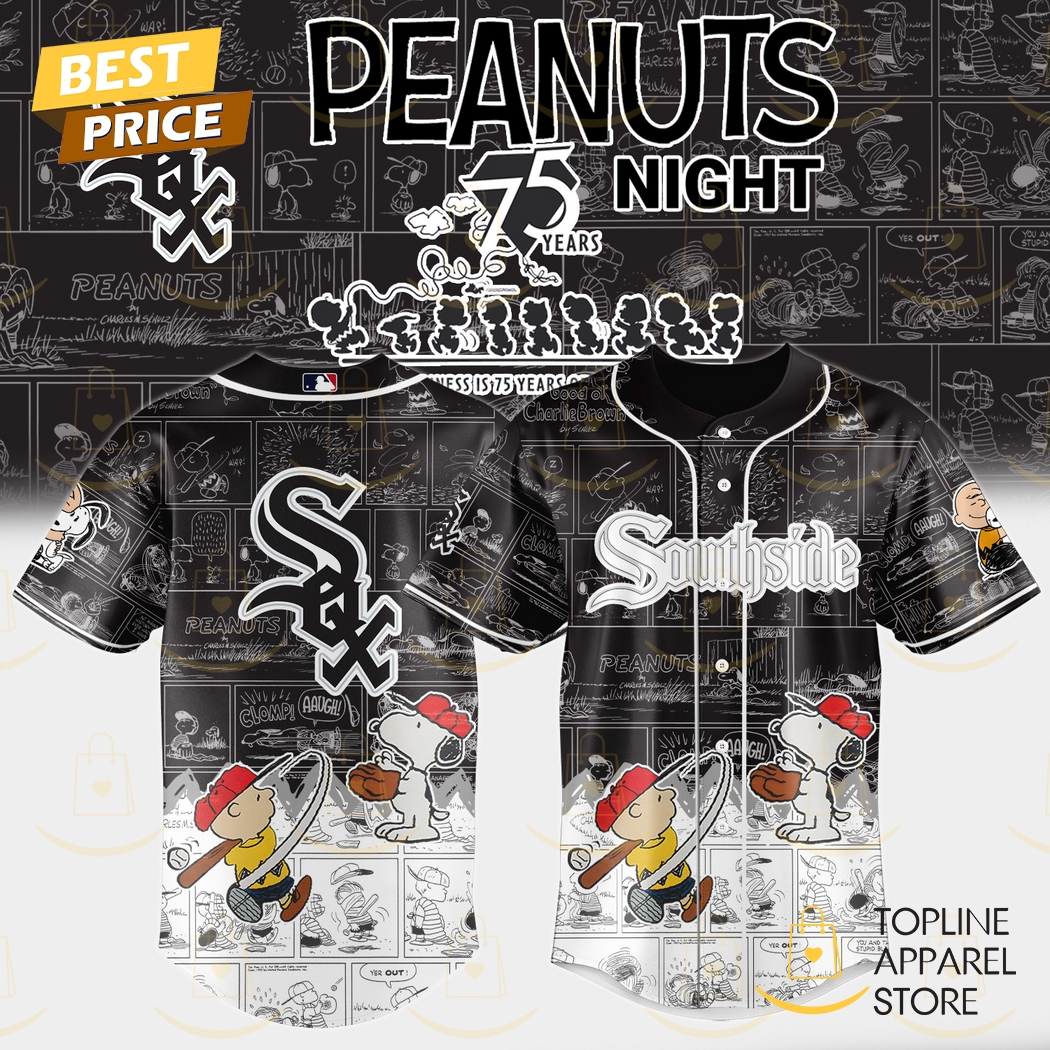New Chicago White Sox x Peanuts Night 75 Years 2025 Baseball Custom Jersey Fan Gift