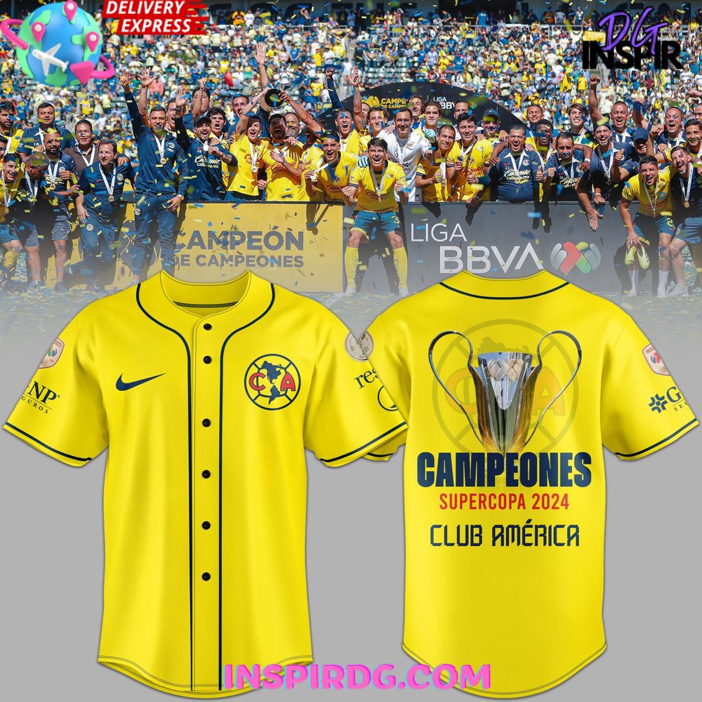New Club America Campeones Super Copa 2024 Baseball Custom Jersey Fan Gift