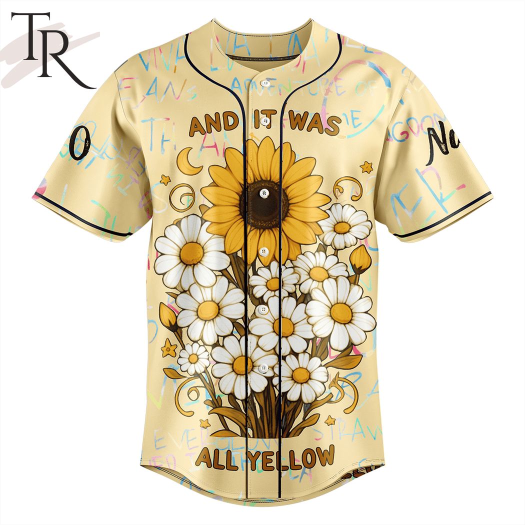 New Coldplay And It Was All Yellow Custom Baseball Custom Jersey Fan Gift