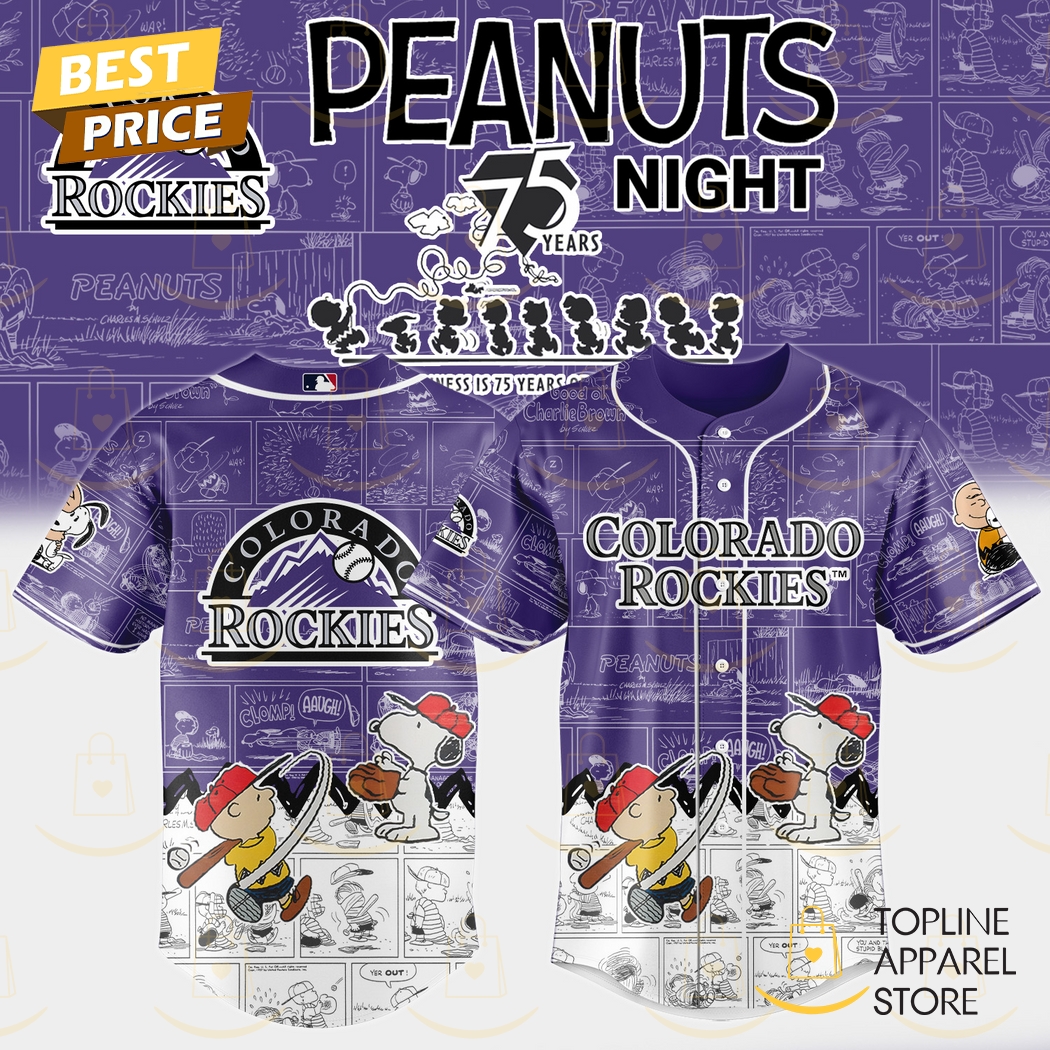 New Colorado Rockies x Peanuts Night 75 Years 2025 Baseball Custom Jersey Fan Gift