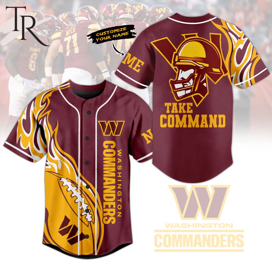 New Customize Washington Commanders Take Command Baseball Custom Jersey Fan Gift