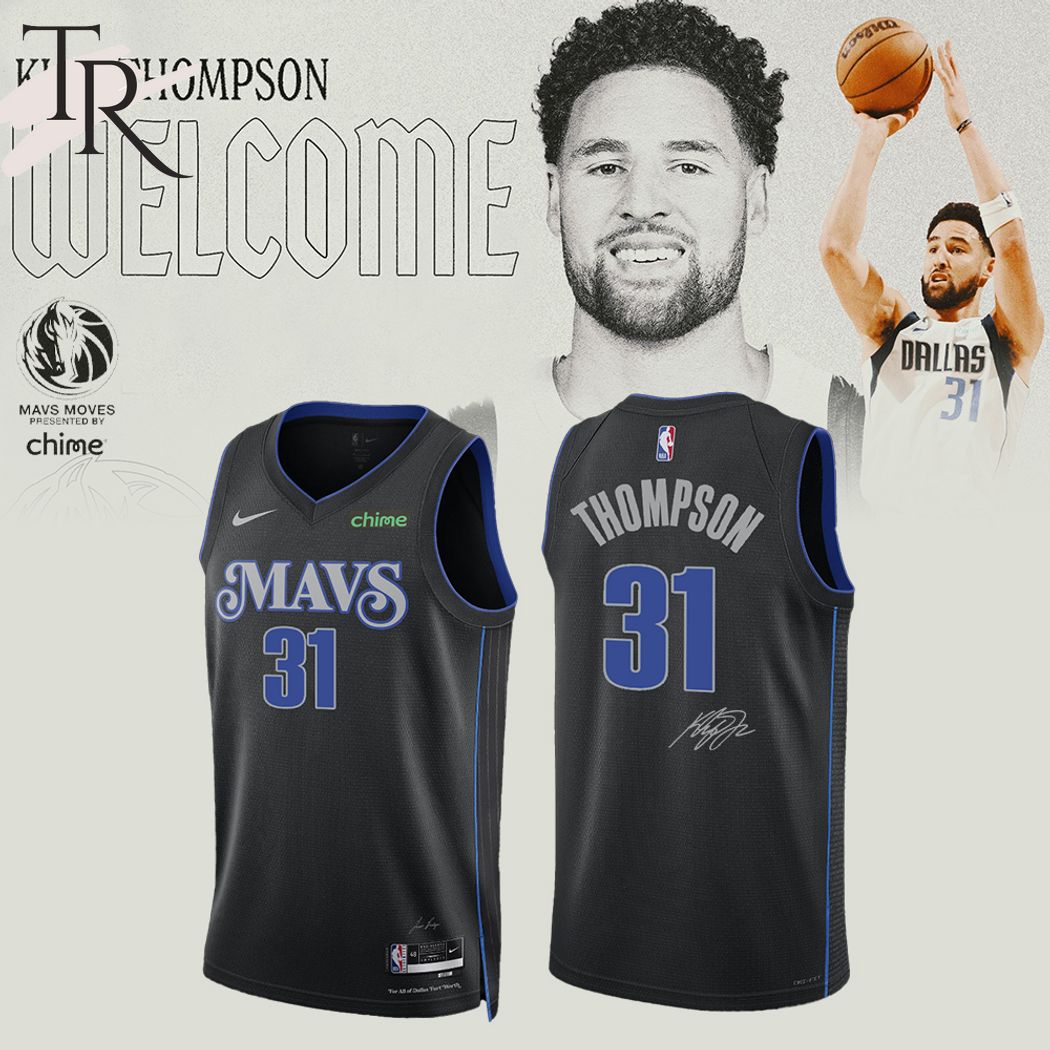 New Dallas Mavericks Klay Thomson Custom Jersey Fan Gift - Black